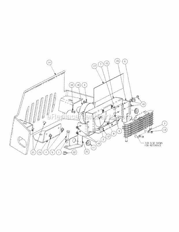 Rear Bumper Diagram and Parts List for S7237-KW 53AI8DU8050 Cub Cadet Sprayer